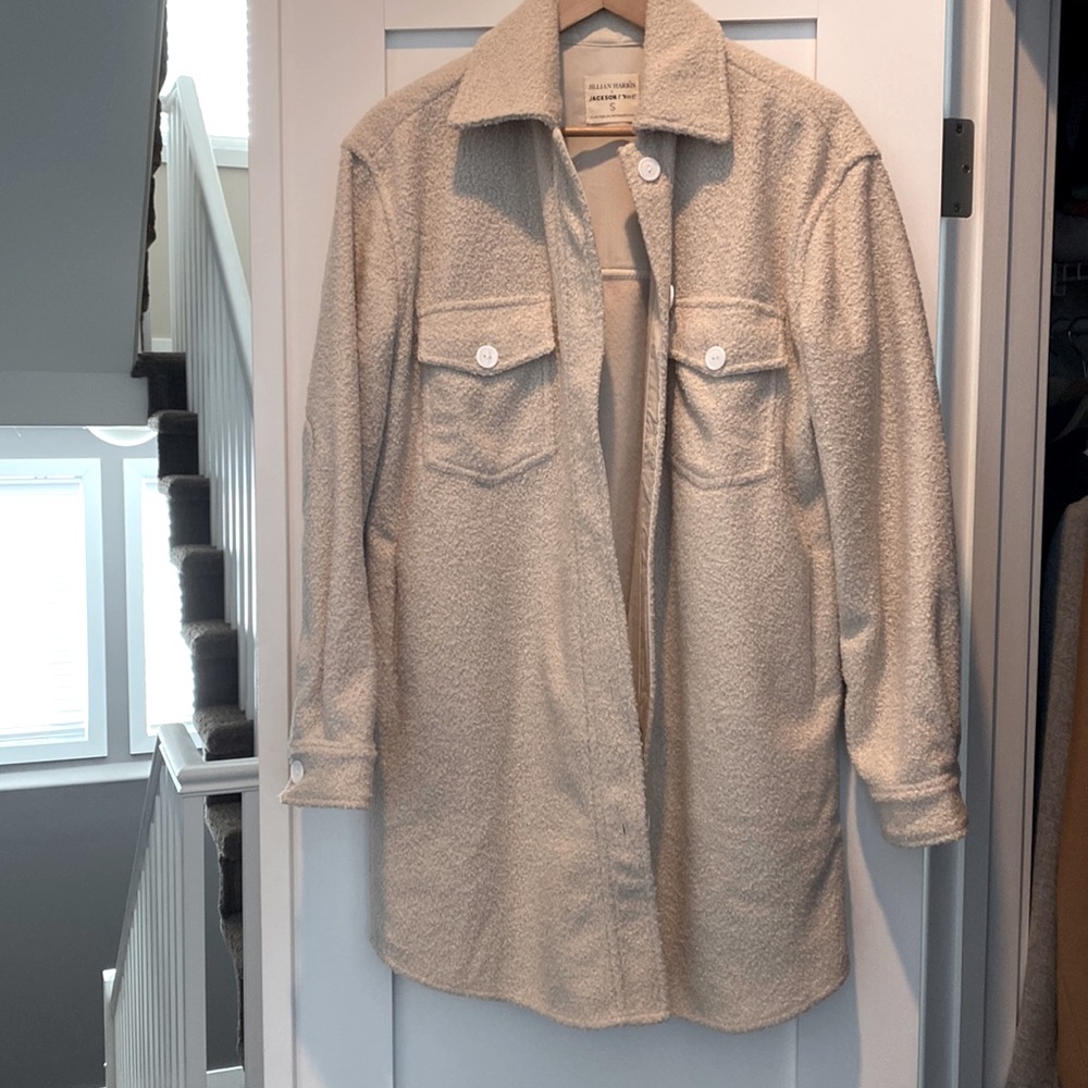 Jillian Harris x Jackson Rowe colab shacket for Jilly box.